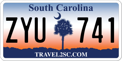 SC license plate ZYU741