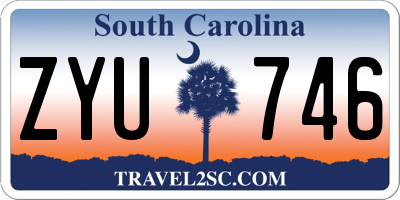 SC license plate ZYU746