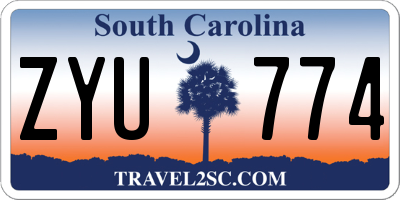 SC license plate ZYU774