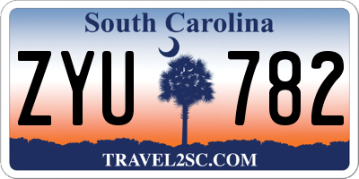 SC license plate ZYU782