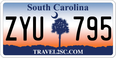SC license plate ZYU795