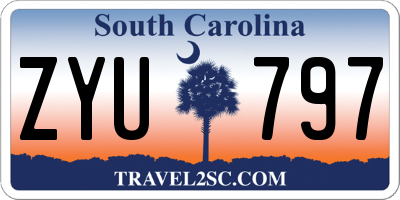SC license plate ZYU797