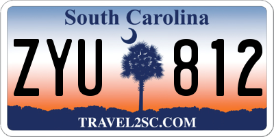SC license plate ZYU812