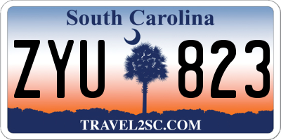 SC license plate ZYU823