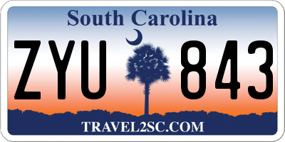 SC license plate ZYU843