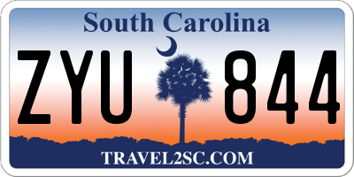 SC license plate ZYU844
