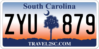 SC license plate ZYU879