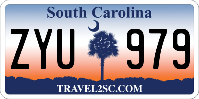 SC license plate ZYU979