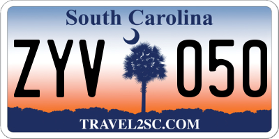 SC license plate ZYV050