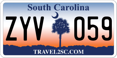 SC license plate ZYV059