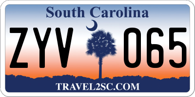 SC license plate ZYV065
