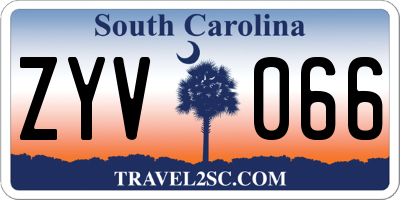 SC license plate ZYV066