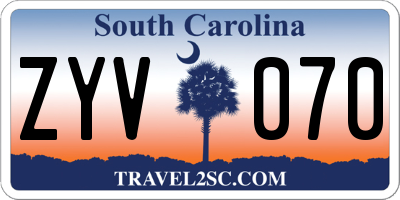 SC license plate ZYV070