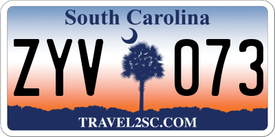 SC license plate ZYV073