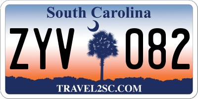 SC license plate ZYV082