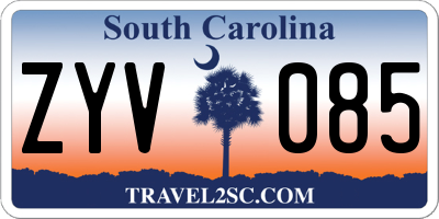 SC license plate ZYV085