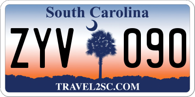 SC license plate ZYV090