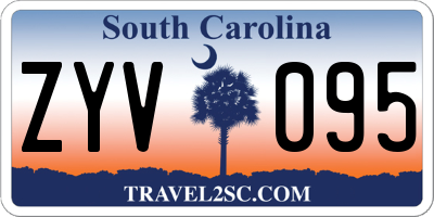 SC license plate ZYV095