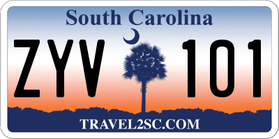 SC license plate ZYV101