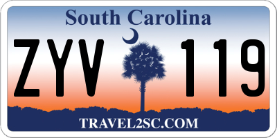 SC license plate ZYV119