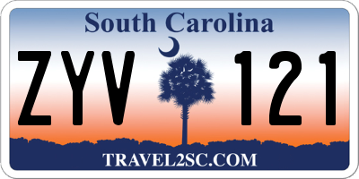 SC license plate ZYV121