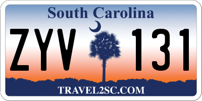 SC license plate ZYV131