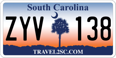 SC license plate ZYV138