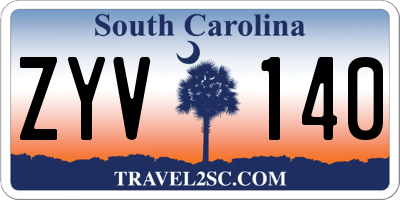 SC license plate ZYV140