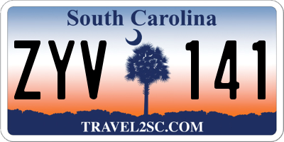 SC license plate ZYV141