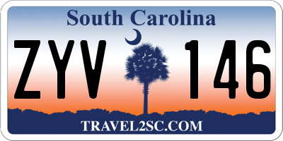SC license plate ZYV146