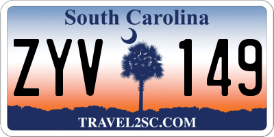 SC license plate ZYV149