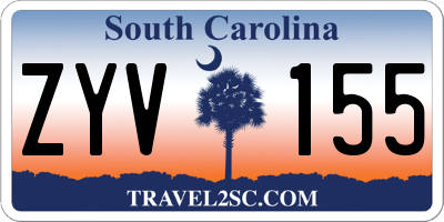 SC license plate ZYV155