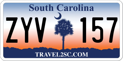 SC license plate ZYV157
