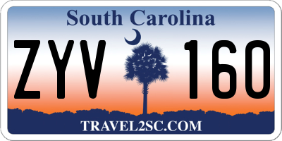 SC license plate ZYV160