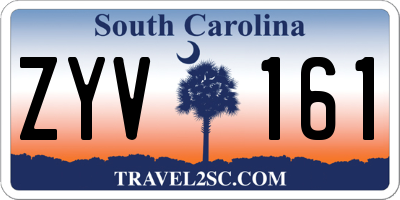 SC license plate ZYV161