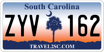 SC license plate ZYV162