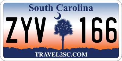 SC license plate ZYV166