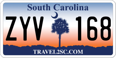 SC license plate ZYV168