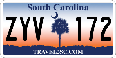 SC license plate ZYV172