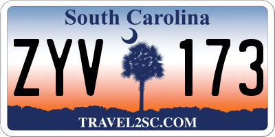 SC license plate ZYV173