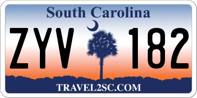 SC license plate ZYV182