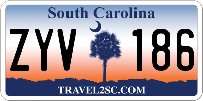 SC license plate ZYV186