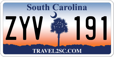 SC license plate ZYV191