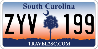 SC license plate ZYV199