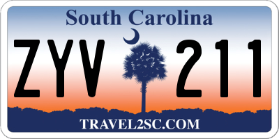 SC license plate ZYV211