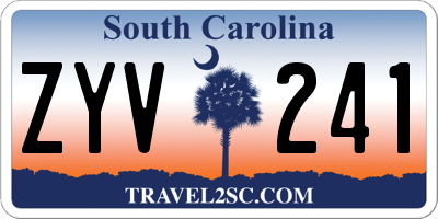 SC license plate ZYV241