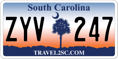 SC license plate ZYV247