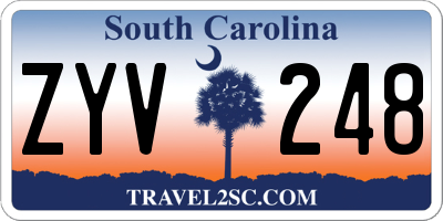 SC license plate ZYV248