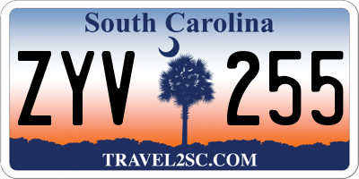 SC license plate ZYV255