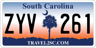 SC license plate ZYV261